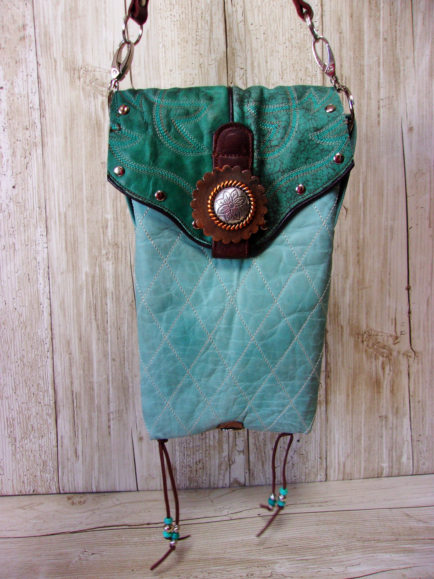 Cowboy Boot Crossbody Fringe Hipster Bag HP798